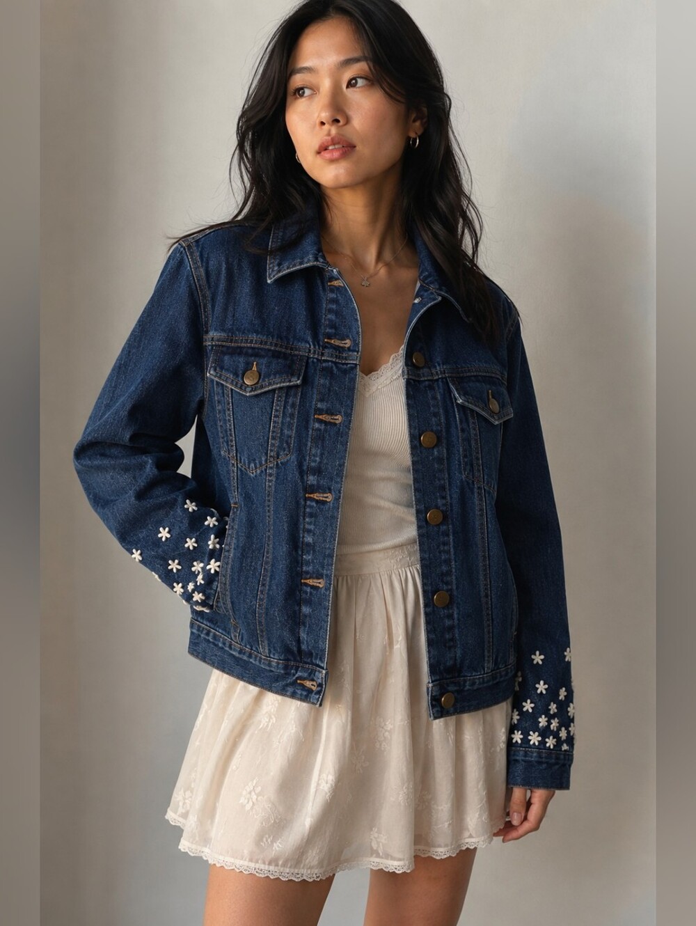 Landlubber Handcrafted Daisy Denim Jacket
